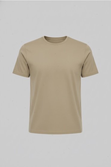 Tan crew tee